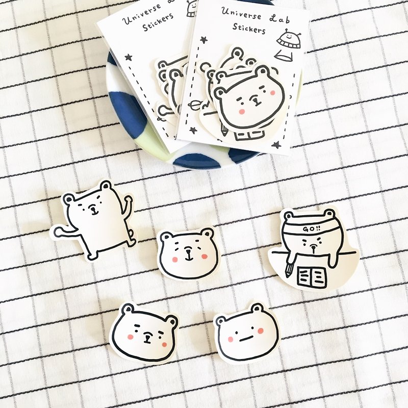 White Bear Daily _ 壹 Sticker Bag / 5 In - Stickers - Paper Multicolor