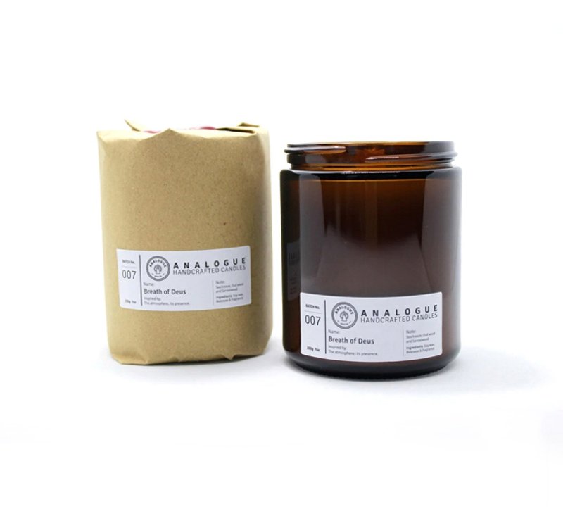 Analogue Breath of Deus Bee&Soy Wax Candle上帝氣息香氛蠟燭 - 香氛/精油/擴香 - 其他材質 咖啡色