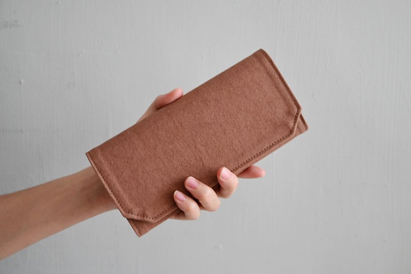 CocoaMilk Canvas Wallet with Washable Paper, Lightweight,Eco-friendly Material - Wallets - Eco-Friendly Materials Brown