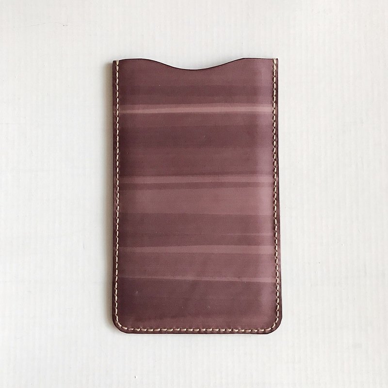 Phone case│Single card layer│iPhone8Plus│Raspberry│phone case - Phone Cases - Genuine Leather Red