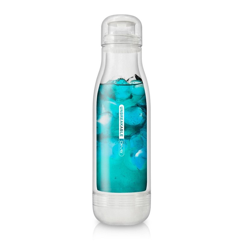 Driver │ Anti-collision Glass Water Bottle 500ml-White - กระติกน้ำ - แก้ว ขาว
