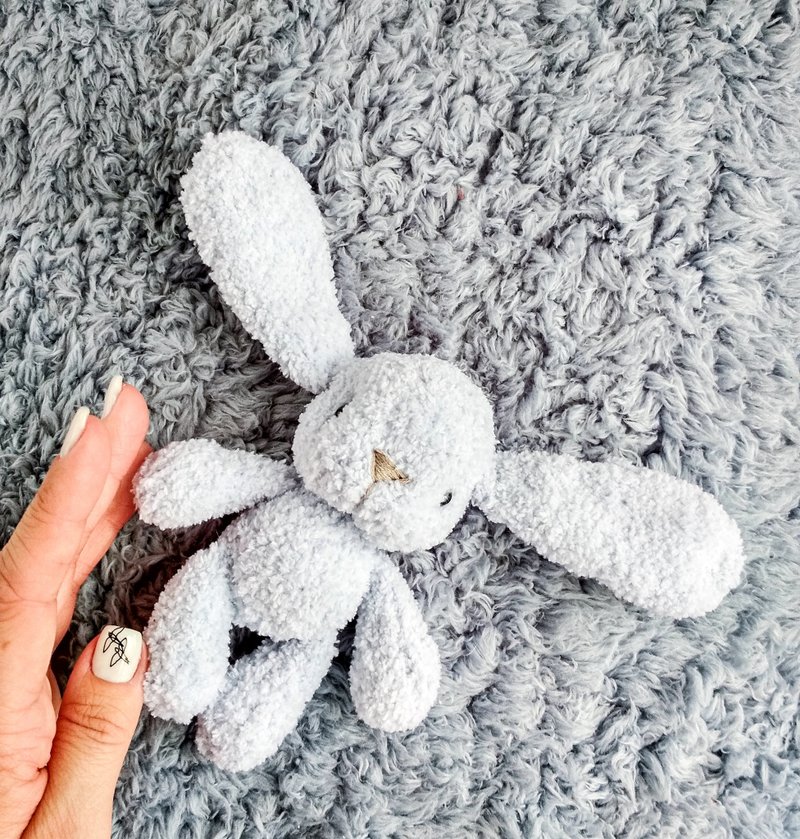Pattern. Plush bunny with long ears knitting pattern. English and Russian PDF. - 手工藝教學/工具書 - 其他材質 