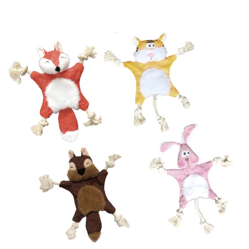 [Sound Toy Series] Chirp Forest Animals - Bite-resistant and wear-resistant pet voice toy V-PET doll - Pet Toys - Cotton & Hemp 