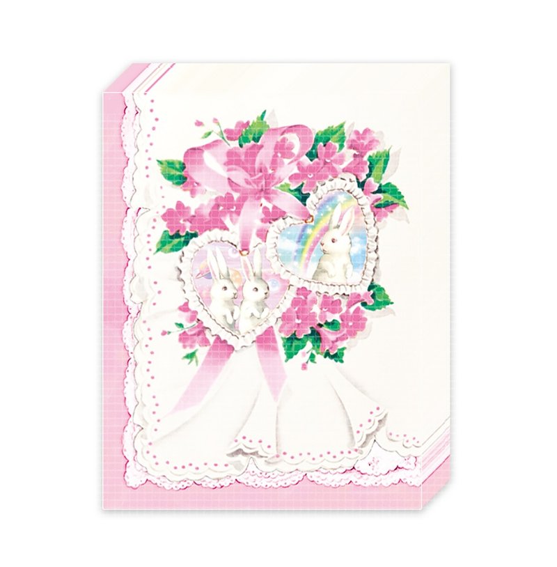 Heart rabbit memopad (pink) - 便條紙/便利貼 - 紙 