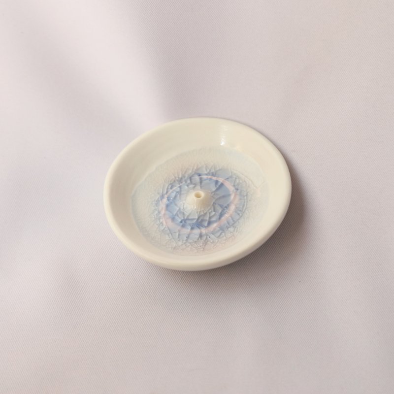 淺海孤獨小島線香座 陶器皿 - 花瓶 - 陶 藍色