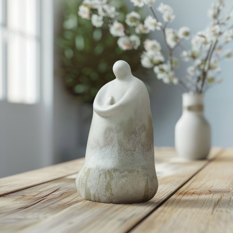 Return to the True Home Handcrafted Human Figure Sculpture Healing Decor - ของวางตกแต่ง - ดินเผา 