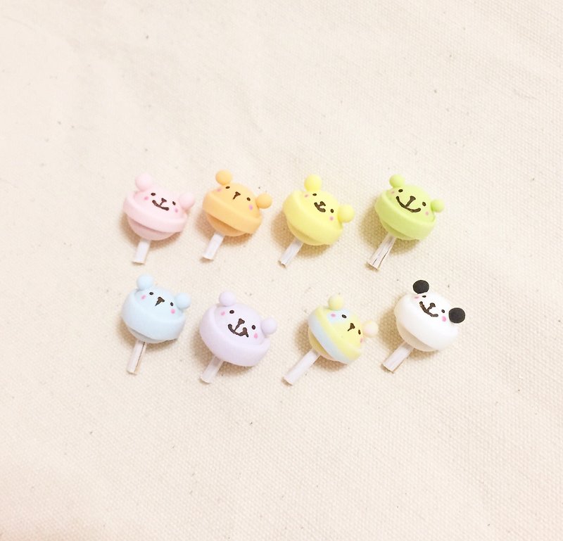 QQ cat bear lollipop series earrings (choose two colors) (changeable Clip-On) ((randomly send a mysterious gift for over 600))