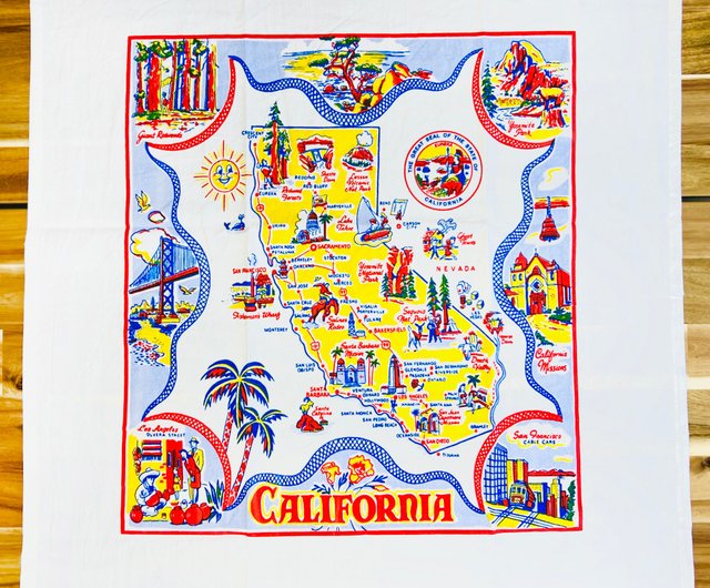 フェデラルビストロチェック テーブルクロス ヴィンテージ