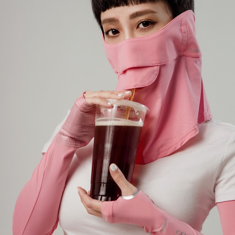 Eating Face Mask / Drink Mask / Straw Mask / Mask with drinkable hole - Face Masks - Other Materials Pink