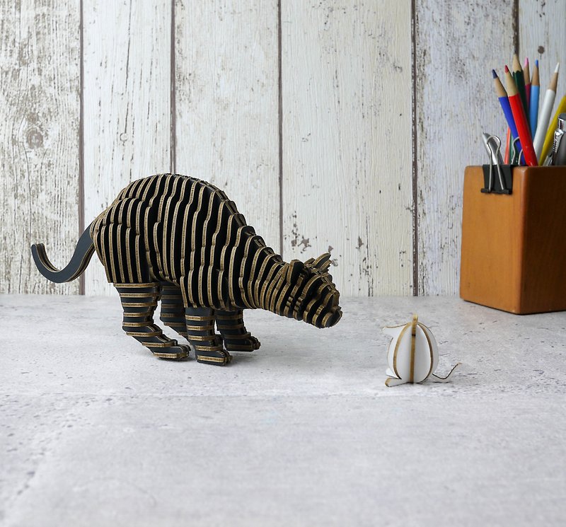 THANK CAT/3D Craft Gift/DIY/Black - งานไม้/ไม้ไผ่/ตัดกระดาษ - กระดาษ สีดำ