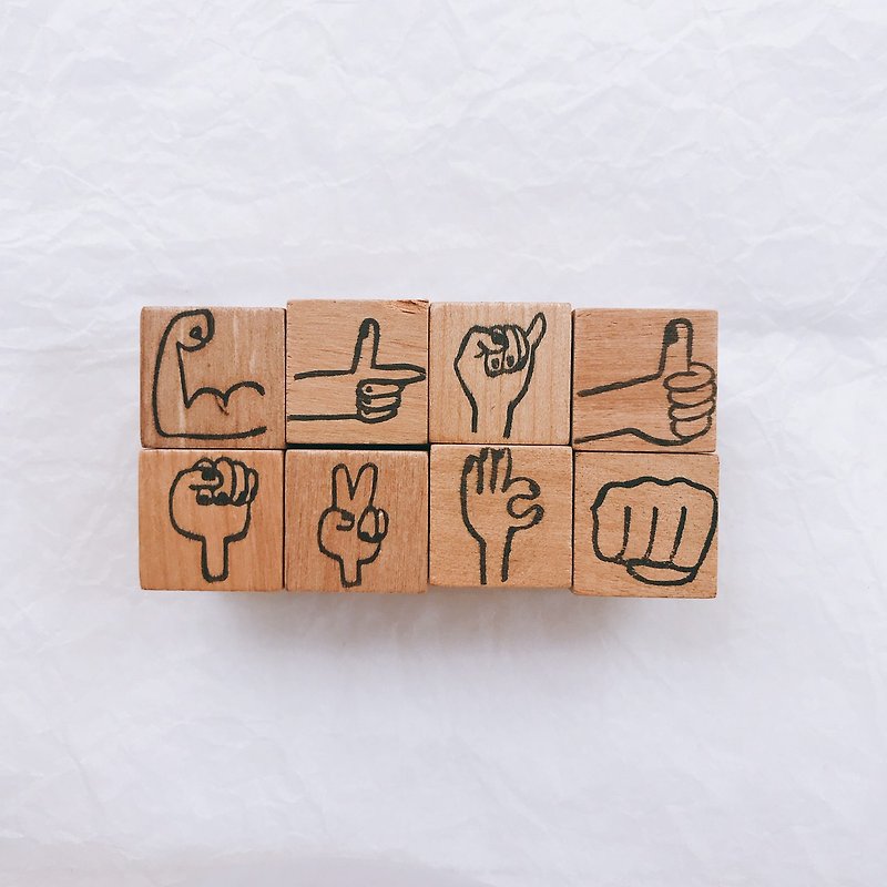 Finger Series Handmade Stamp- 8 Packs - ตราปั๊ม/สแตมป์/หมึก - วัสดุอื่นๆ 