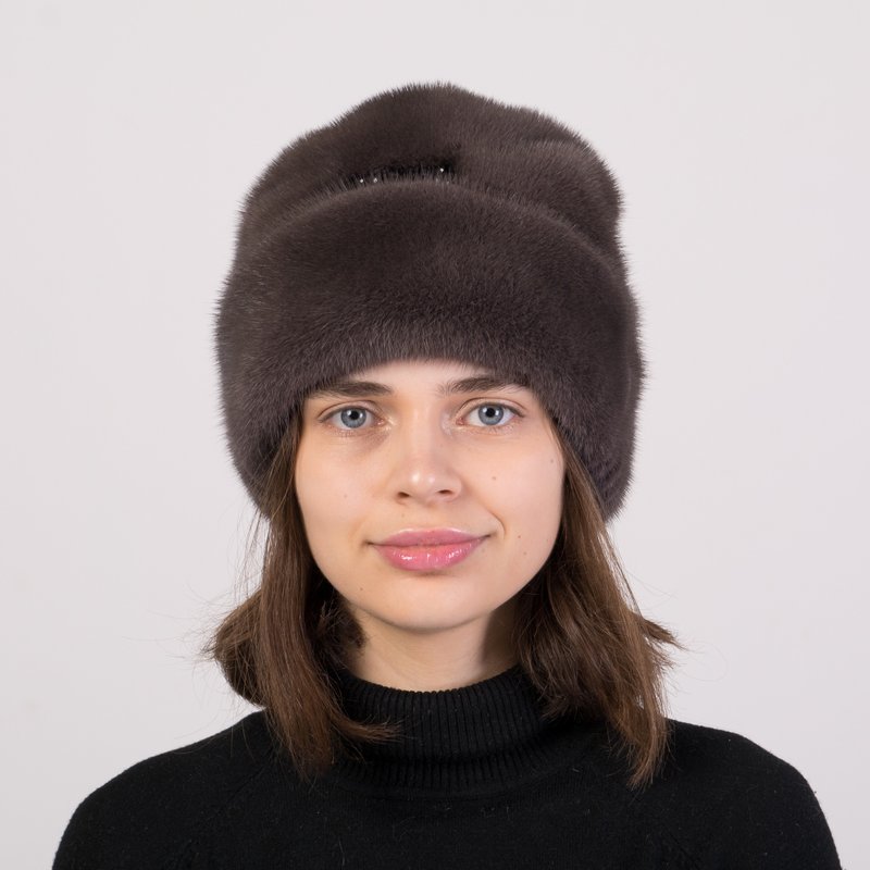 Fur Hat Women Winter Mink Hat Warm Russian Fur Hat Luxury Real Fur Hat - หมวก - วัสดุอื่นๆ หลากหลายสี