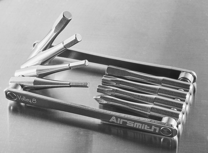 AIRSMITH VOLLEY8 portable tool set bicycle repair tool set - Other - Other Metals Silver