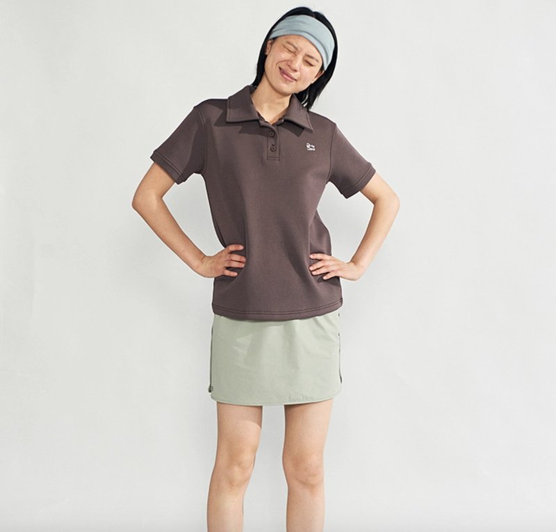 Japanese retro quick-drying tennis short-sleeved polo shirt - Women's T-Shirts - Other Materials Multicolor