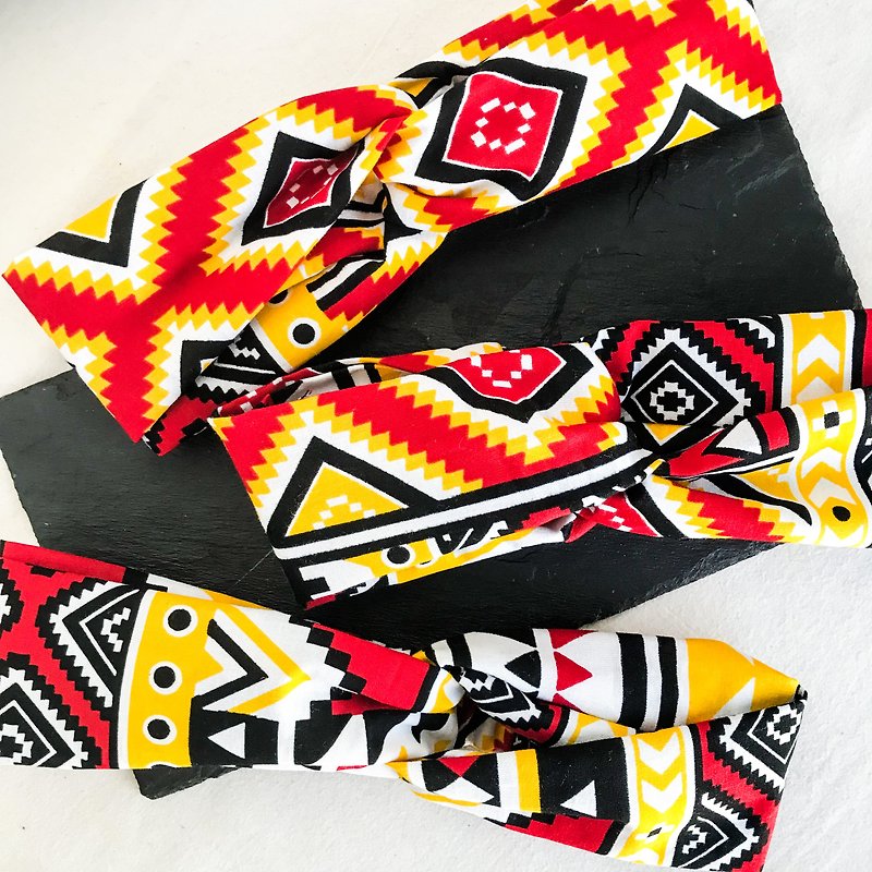 Cotton & Hemp Headbands Red - Valentines Gift- African Print Cotton Headband for Men and Women Limited Edition