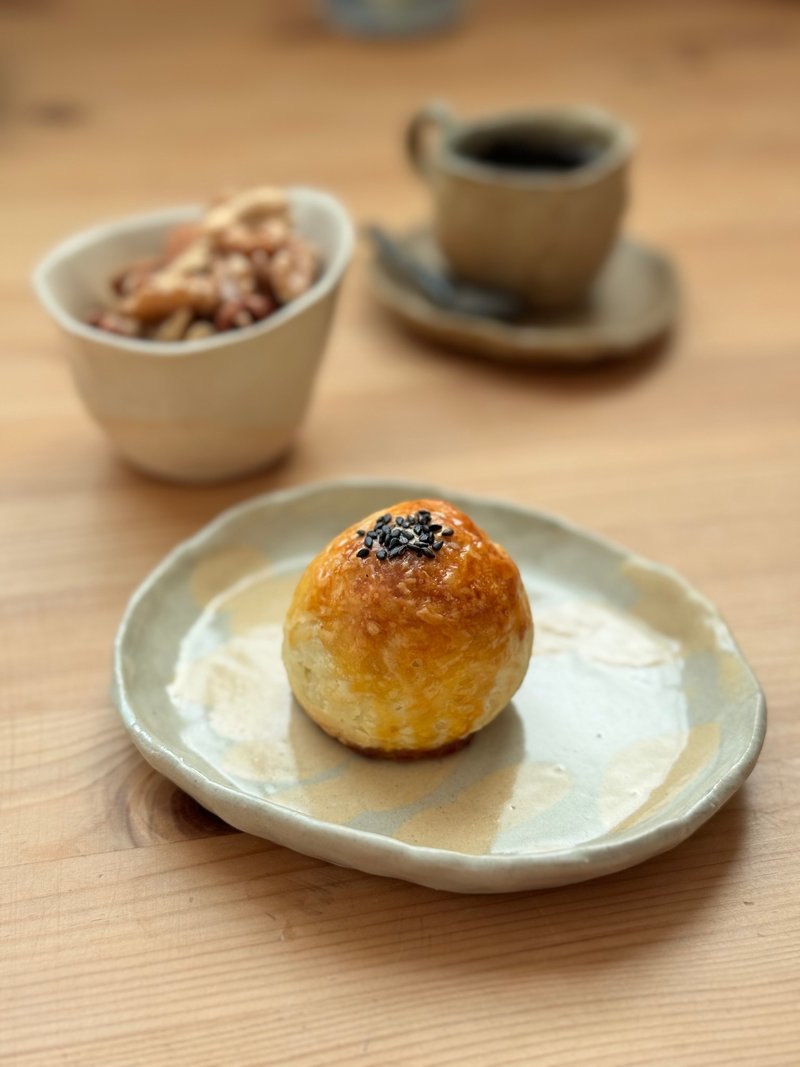 鵝黃微綠 小豆皿 14.5 x 12.2 cm - 盤子/餐盤/盤架 - 陶 