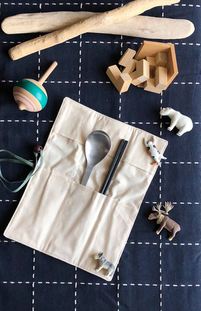 Cotton & Hemp Chopsticks White - Weimom s weibochuang - fine cloth roll - pencil case, chopstick holder, eco-friendly cutlery bag, cloth roll