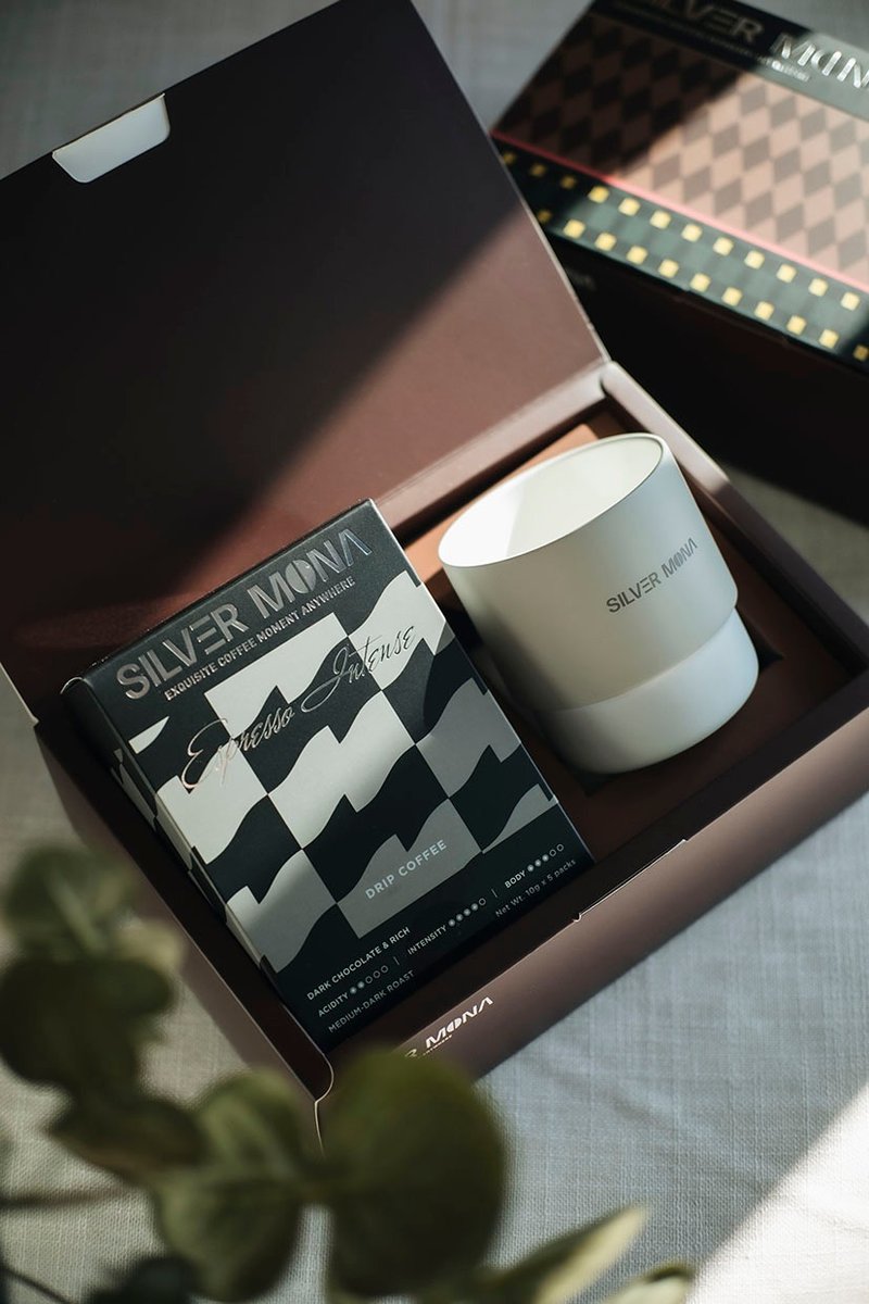 Silver Mona 聖誕禮盒 - 咖啡/咖啡豆 - 紙 