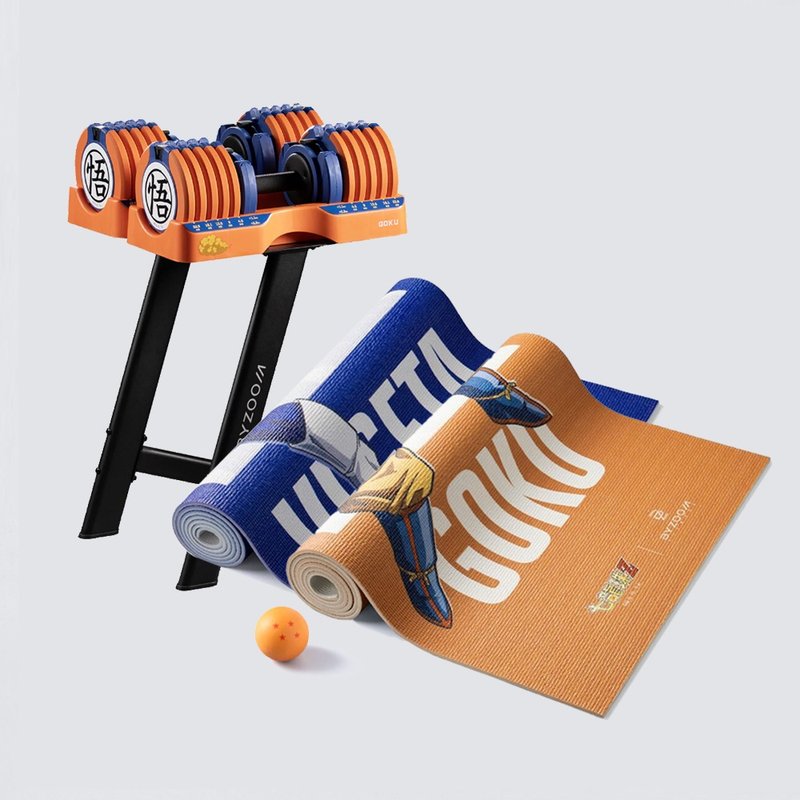 七龍珠Z 25公斤(55磅)15段重量 可調式啞鈴 悟空啞鈴組 - 運動用品/健身器材 - 其他材質 多色