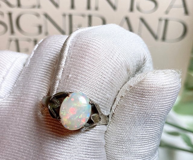 ね*ね様 アンティーク オパール リング カラーストーン クリスタル