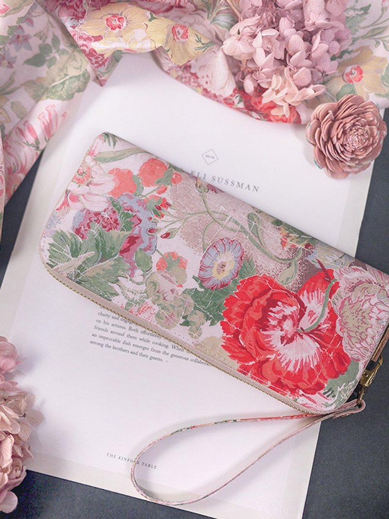 British LIBERTY vintage flowers. Cloth clip/wallet/wallet - กระเป๋าสตางค์ - ผ้าฝ้าย/ผ้าลินิน หลากหลายสี