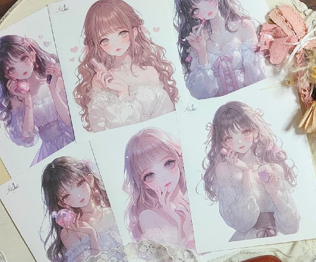 1000枚】 人物ステッカー まとめ売り コラージュ 紙モノ 素材 1000枚