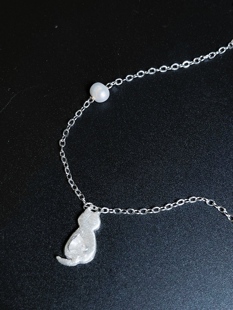 เงินแท้ สร้อยคอ - Sterling Silver Cat Pendant Necklace