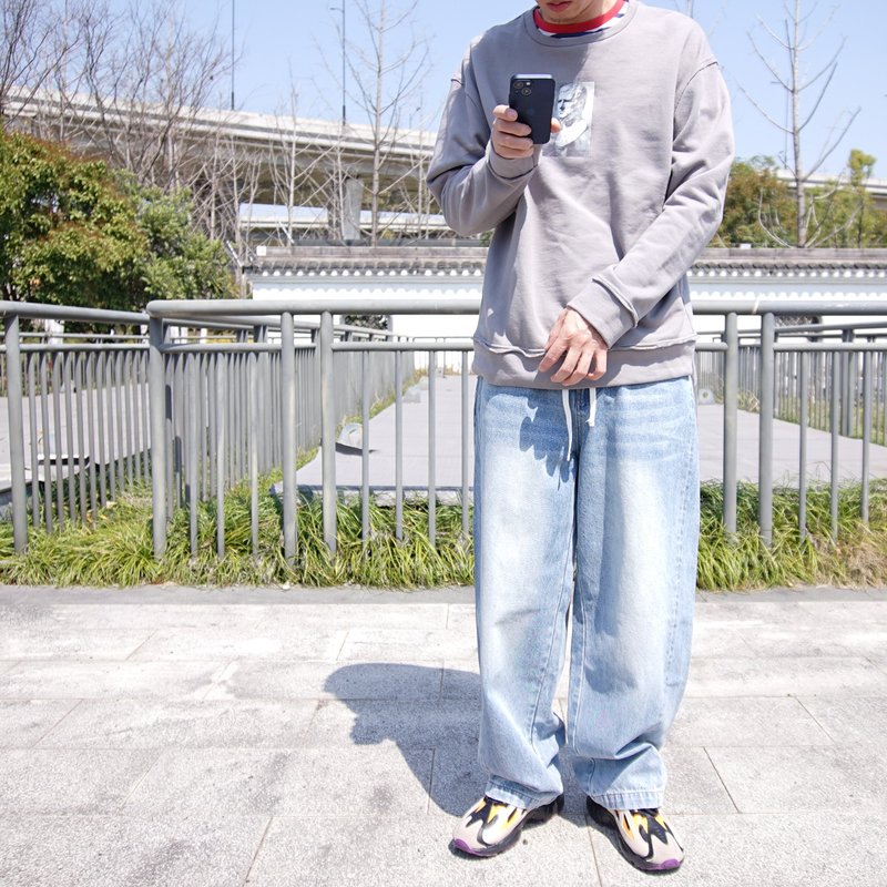 Agrippa Box Sweatshirt 素描頭像印花衛衣 本季新品 上衣 黑色 - 帽T/大學T - 棉．麻 黑色