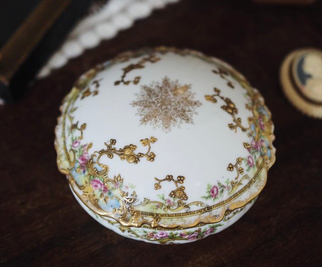 【セール中】1960年代ヴィンテージリモージュエッグボックス VN0007 セール中】1960年代ヴィンテージリモージュエッグボックス VN0007