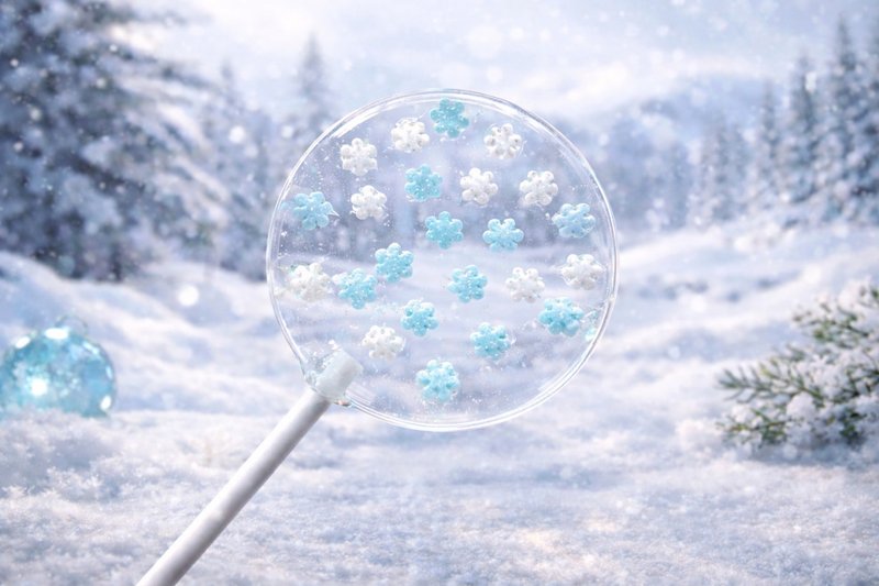 Floral Lollipop – Snowland Wish - ขนมคบเคี้ยว - อาหารสด สีน้ำเงิน