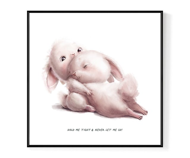 絵　絵画　鉛筆画　デッサン　プレゼント　ウサギ　兎　動物　可愛い　バレンタイン