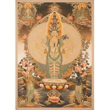 チベット仏教の金剛手菩薩のタンカアート - ショップ Boudha Stupa