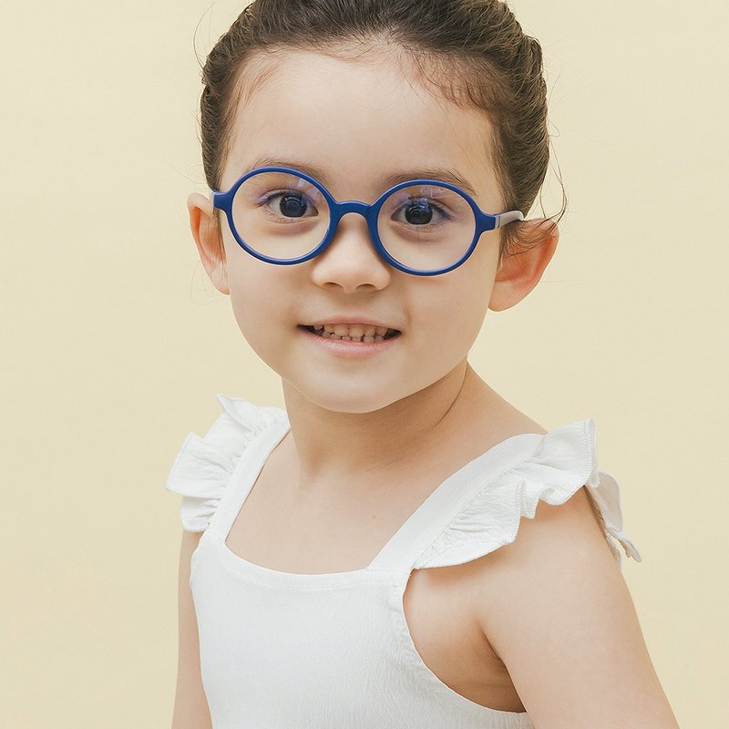 Colorful Fashion Round Frame Lightweight Silicone Elastic UV400 Children's Blue Light Filter Glasses│Anti-Blue Light Glasses-4 Colors - เครื่องประดับ - พลาสติก สึชมพู