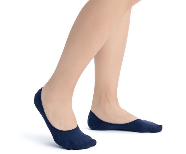 Womens navy blue sale no show socks