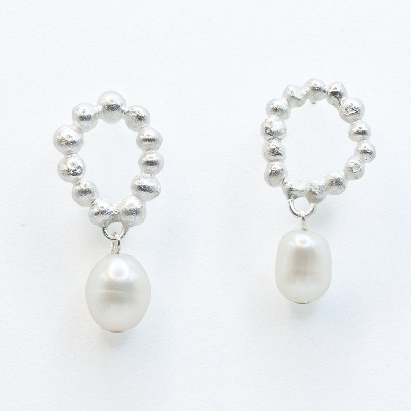 pearl earrings - Earrings & Clip-ons - Silver 