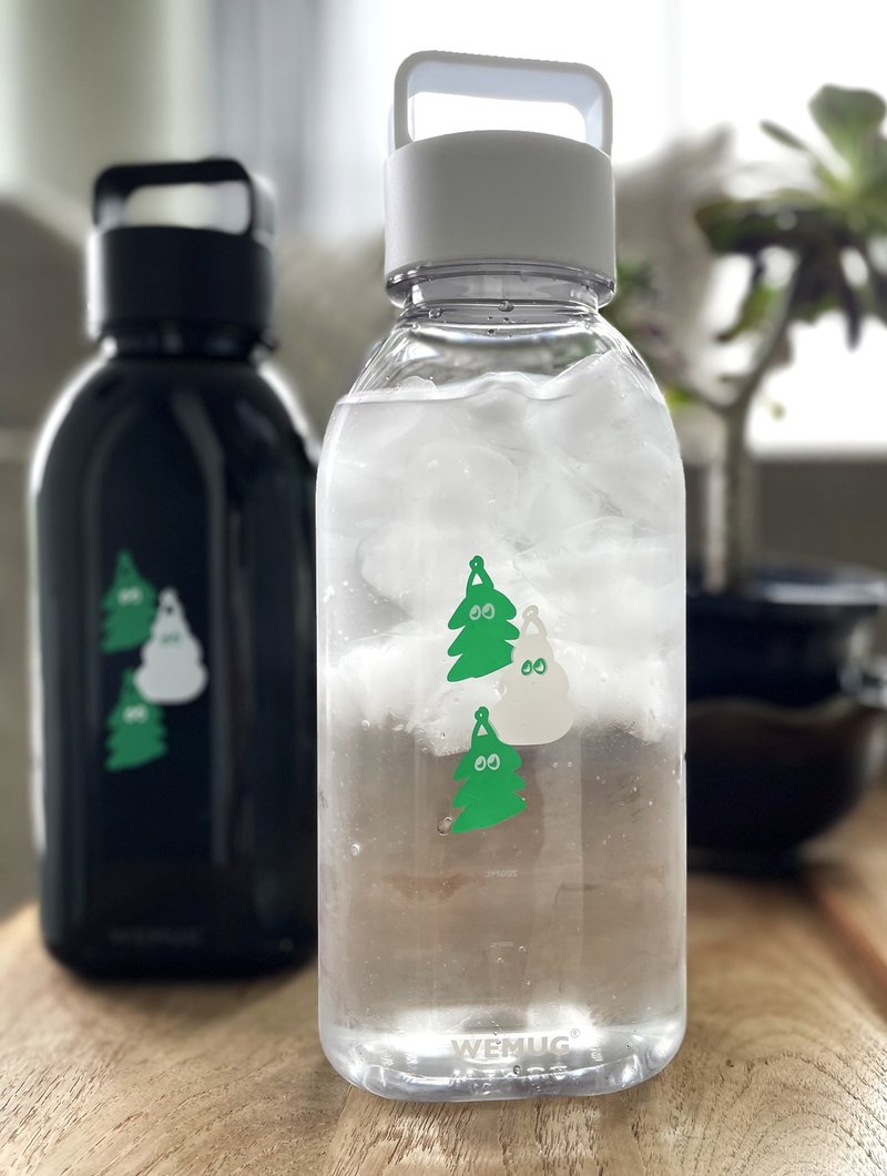 森林系列 限定 1000ml大容量隨身瓶 雙層防漏咖啡杯 - 水瓶/水壺 - 塑膠 多色