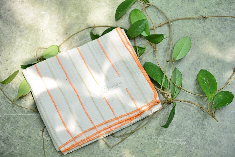 Nizio woven shawl - orange mocha - Baby Gift Sets - Cotton & Hemp 
