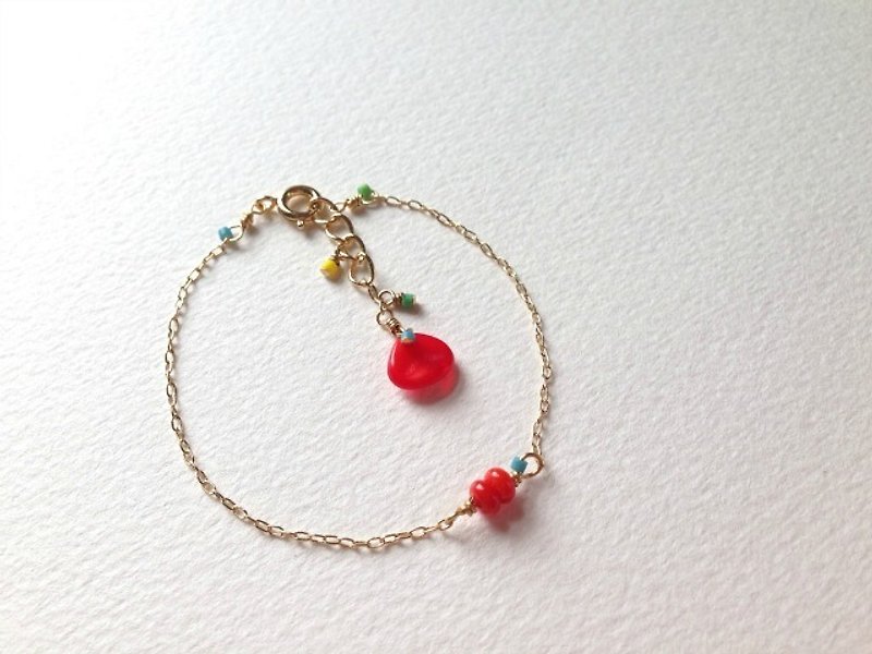 Poppy（bracelet） - Bracelets - Glass Red