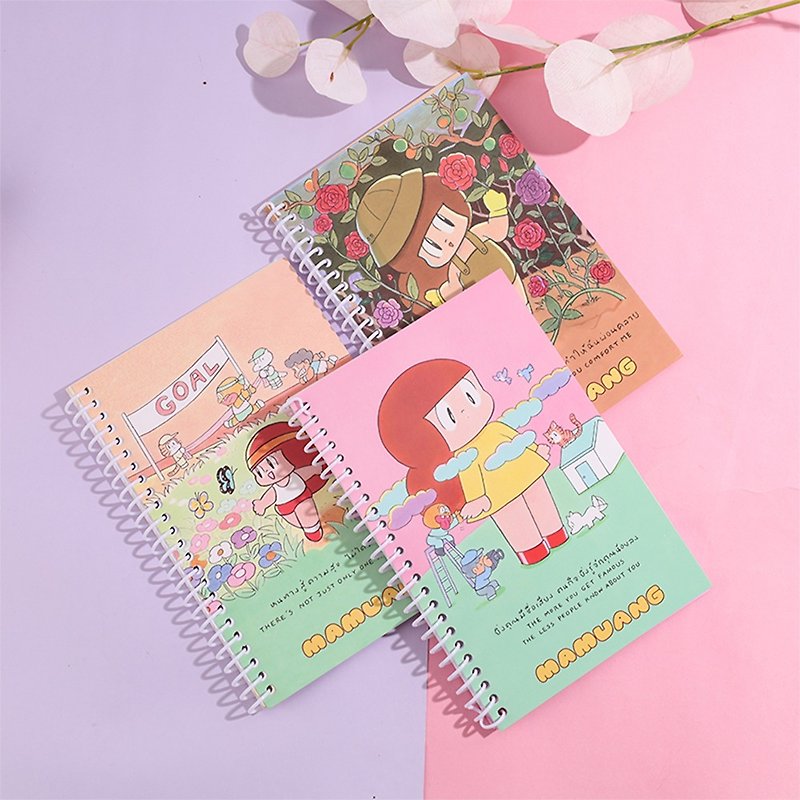 Mamuang original painting coil book - Notebooks & Journals - Paper Pink