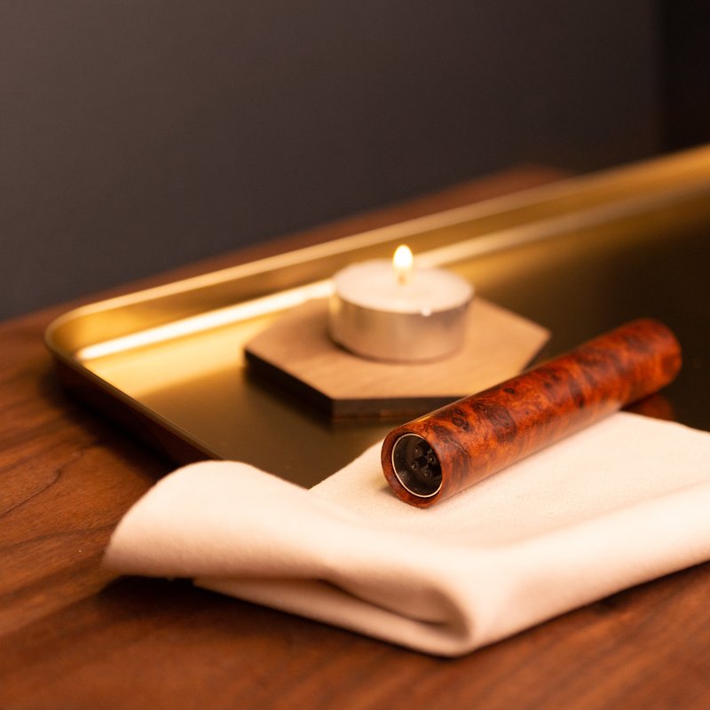 實木點香器| 吹氣式・可雷射雕刻    #打火機 - 香氛/精油/擴香 - 木頭 咖啡色