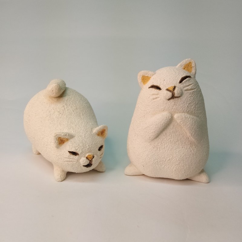 Cat life-2/Ceramics/Original - ของวางตกแต่ง - ดินเผา 