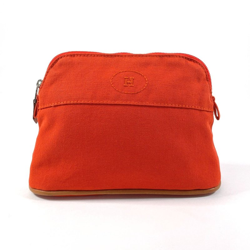 【日本直送 中古美品】エルメス HERMES ポーチ ボリードポーチ ミニ 化粧ポーチ マルチポーチ 小物入れ コットン - 化妝包/收納袋 - 棉．麻 橘色