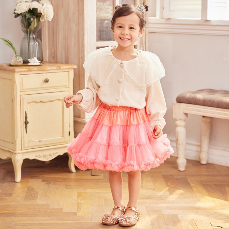 Girls Pettiskirt tutu - ชุดเด็ก - เส้นใยสังเคราะห์ สึชมพู