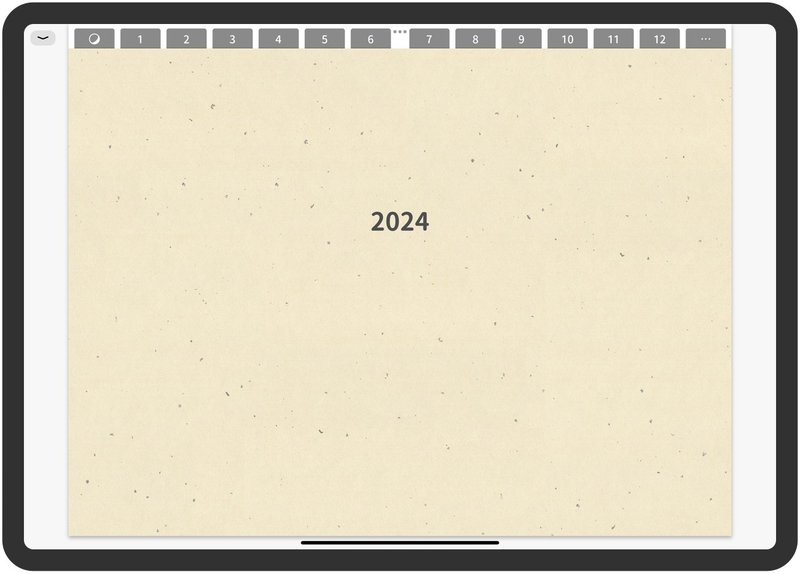 2024電子手帳 | 月計畫 | 一日一頁 | 跳轉標籤 | 簡單素面 - 電子手帳及素材 - 其他材質 
