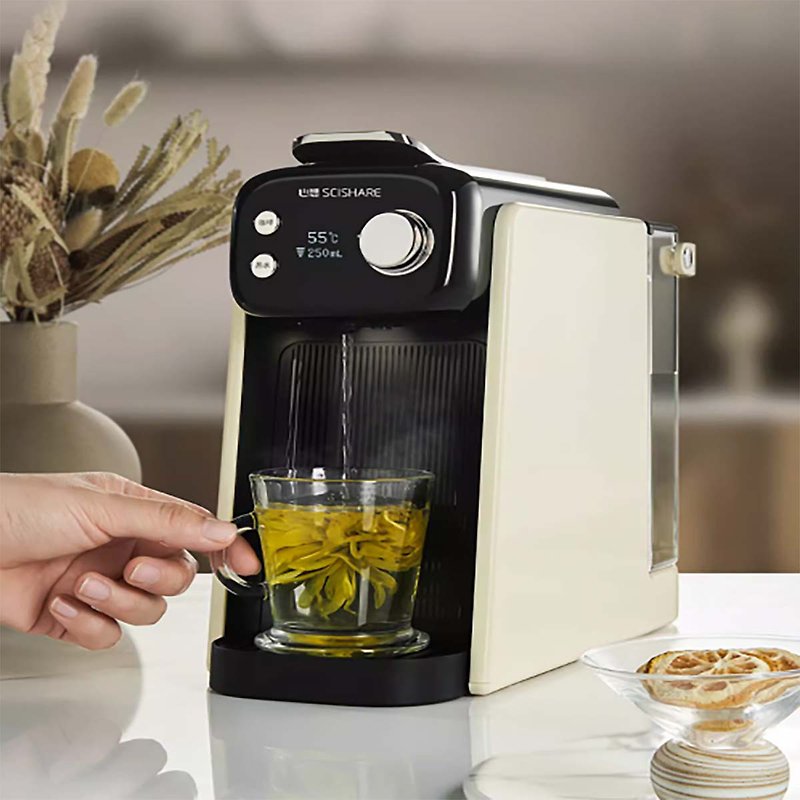 【Free Shipping】Household Small Water Dispenser Desktop Fast Hot Water Heater Desktop Coffee Machine All-in-One Machine SCISHAR - Coffee Pots & Accessories - Other Materials Black