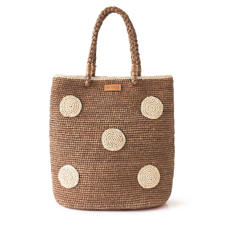 拉菲草手提袋 Doris  太妃糖色 / Raffia tote bag - 手提包/手提袋 - 其他材質 咖啡色