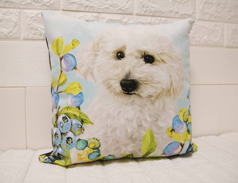 Custom Made Personalized Portrait Illustration Pet Cat Dog Puppy Cushion - Pillows & Cushions - Other Materials Multicolor