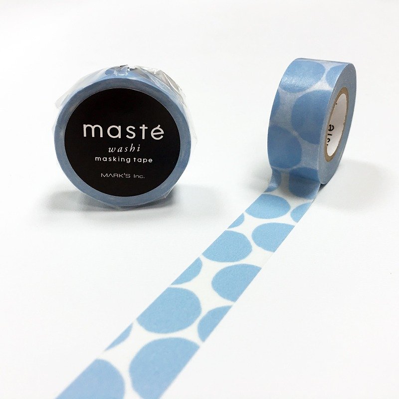 masteと紙テープ海外限定シリーズ - 基本[小さな泡 - 青（MST-MKT199-BL）] - マスキングテープ - 紙 ブルー