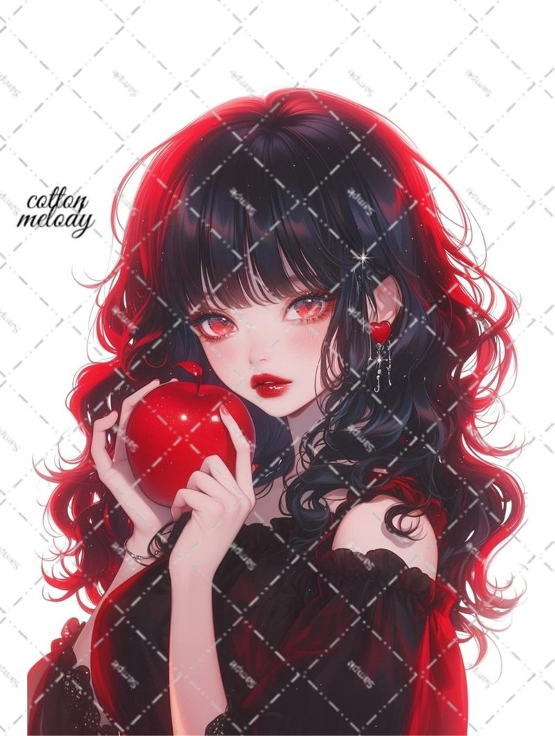 original sticker no.5549 人物ステッカー オリジナルステッカー 人物ステッカー 女の子ステッカー オリジナル人物ステッカー - 貼紙 - 紙 