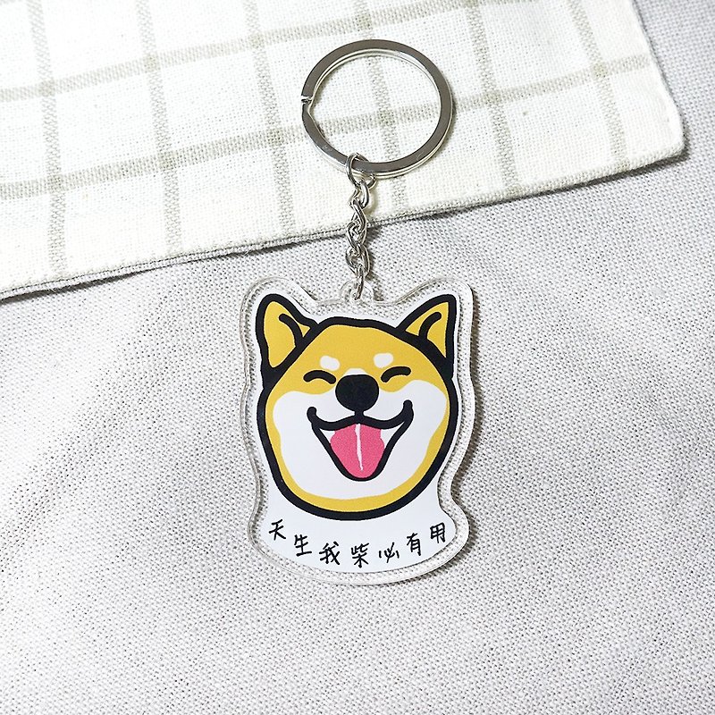 Original design of cat hair double-sided acrylic key ring